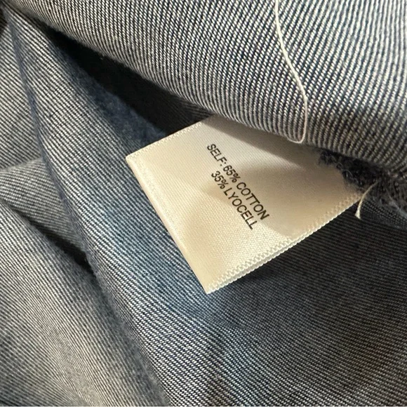 Jane And Delancey Tunic Top Women Plus 2X Chambray Blue Lyocell Western 90s New - Picture 6 of 6